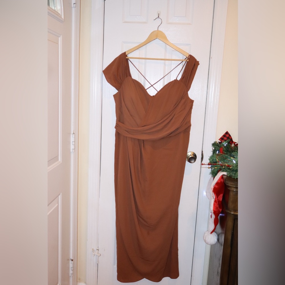 City Chic size 18 toffee dress *Never Worn*